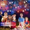 Red White and Blue Star String Lights 4th of July Decorations Pom Pom Star Lights Battery Operated with Timer Fairy Lights for Independence Day Memorial Patriotic Fourth of July Decor for Home